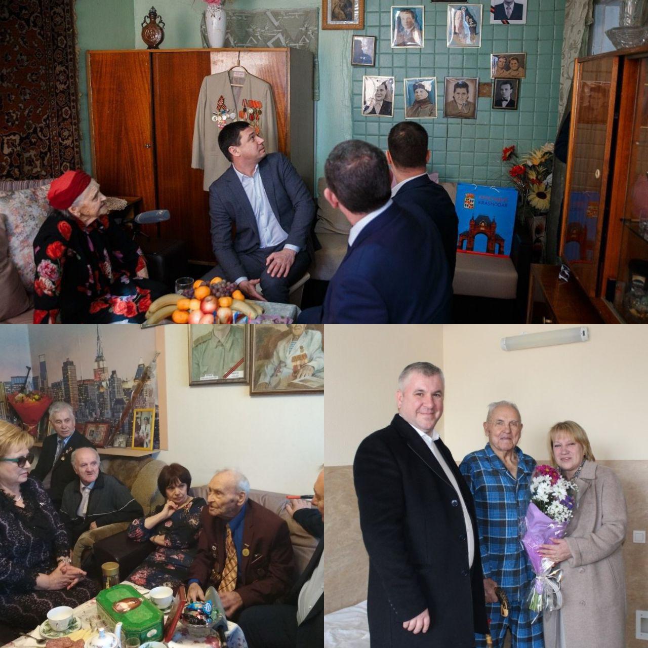 12 февраля ветеранов-освободителей Краснодара поздравили представители администрации города и края.